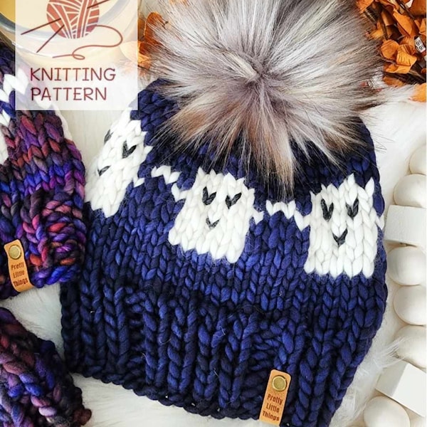 KNITTING PATTERN - The Haunted Hat - How to Make, Instructions, Directions, Guide, Supplies, Handmade, Halloween Ghost Spooky Fun Scary