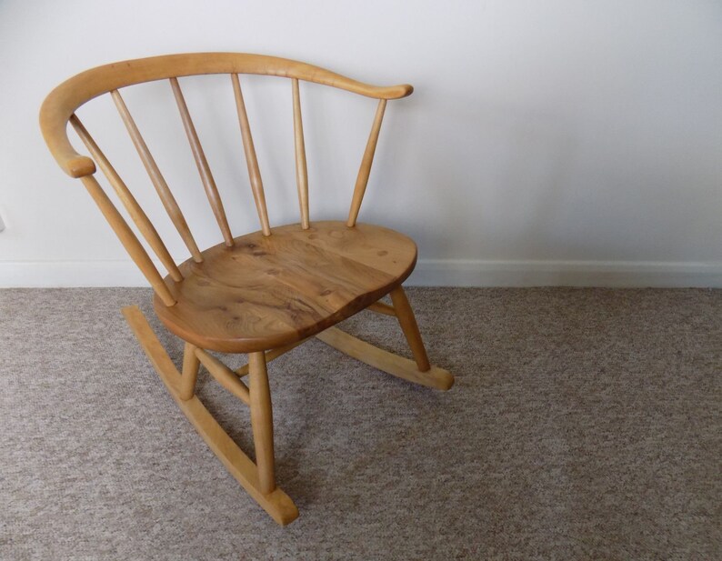 Ercol Cowhorn Rocking Chair Vintage 1950 S Mid Century Image 0