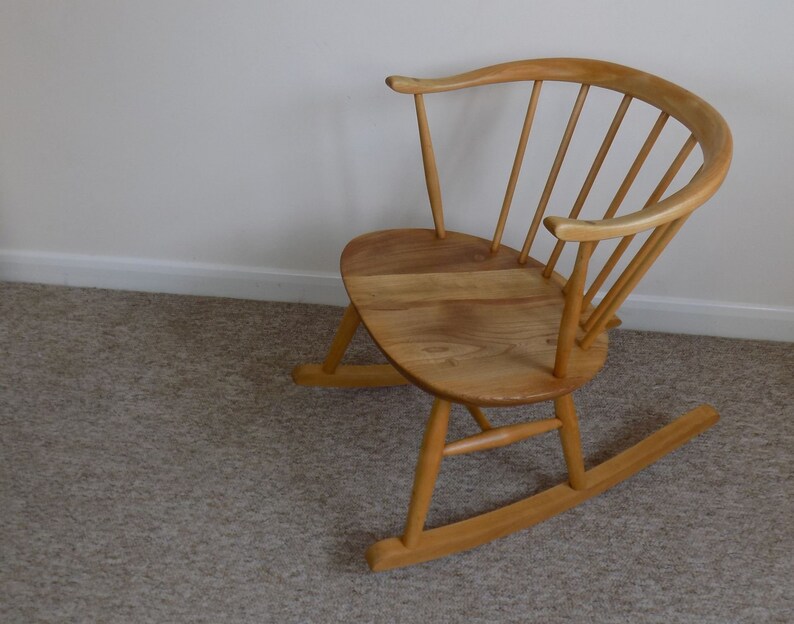 Ercol Cowhorn Rocking Chair Vintage 1960 S Mid Century Image 0 1