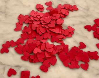 Red Heart Confetti - Valentine's Day Confetti - Add Gold for a Fancy Look