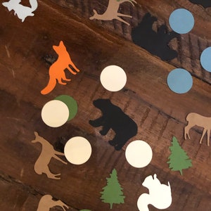 Woodland Animal Theme Confetti - Baby Shower/Birthday Decor - Set of 100