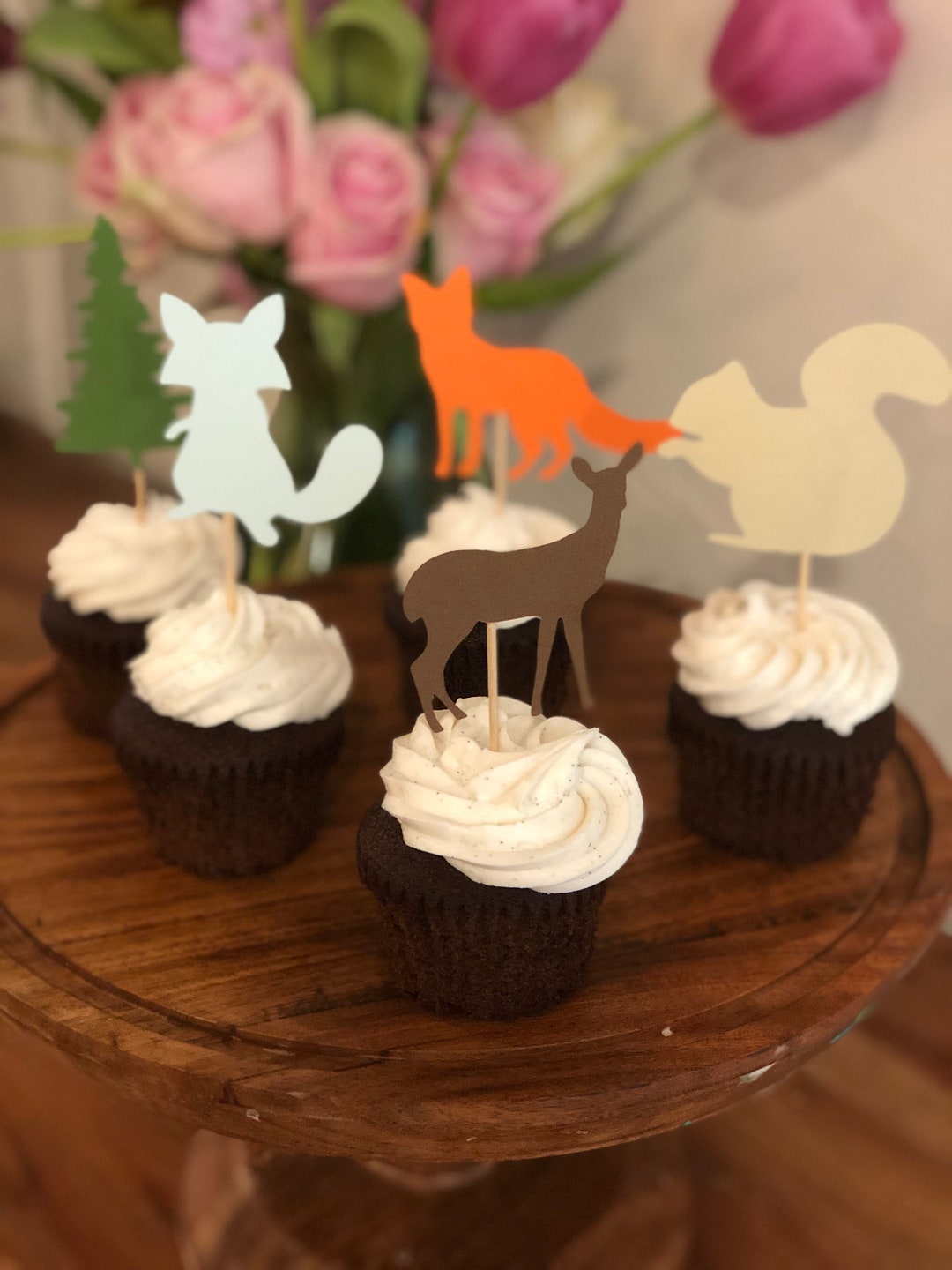 Woodland Themed Party Cupcake Dessert Topper Decor First Birthday Il 1080xN.1924632983 2mem