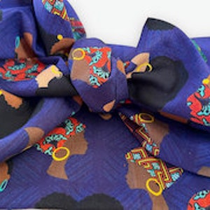 BIOPIC WIDE HEADWRAP Rockabilly in royal blue