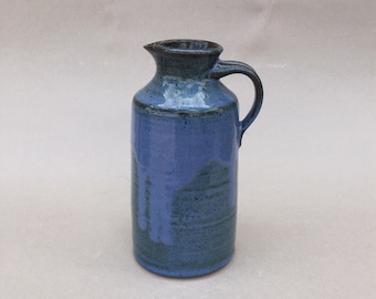 Made to Order: Flower vase, blue jug, handmade pottery vase