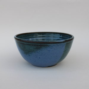 Made to Pre-order: Cereal Bowl, Set of Two, Handmade Breakfast Bowl, Pottery Soup Bowl, 2 Cups Serving Bowl each, Blue image 5