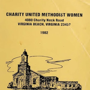 1982 Charity United Methodist Women&#39;s Cookbook Virginia Beach VA Instant Download PDF File