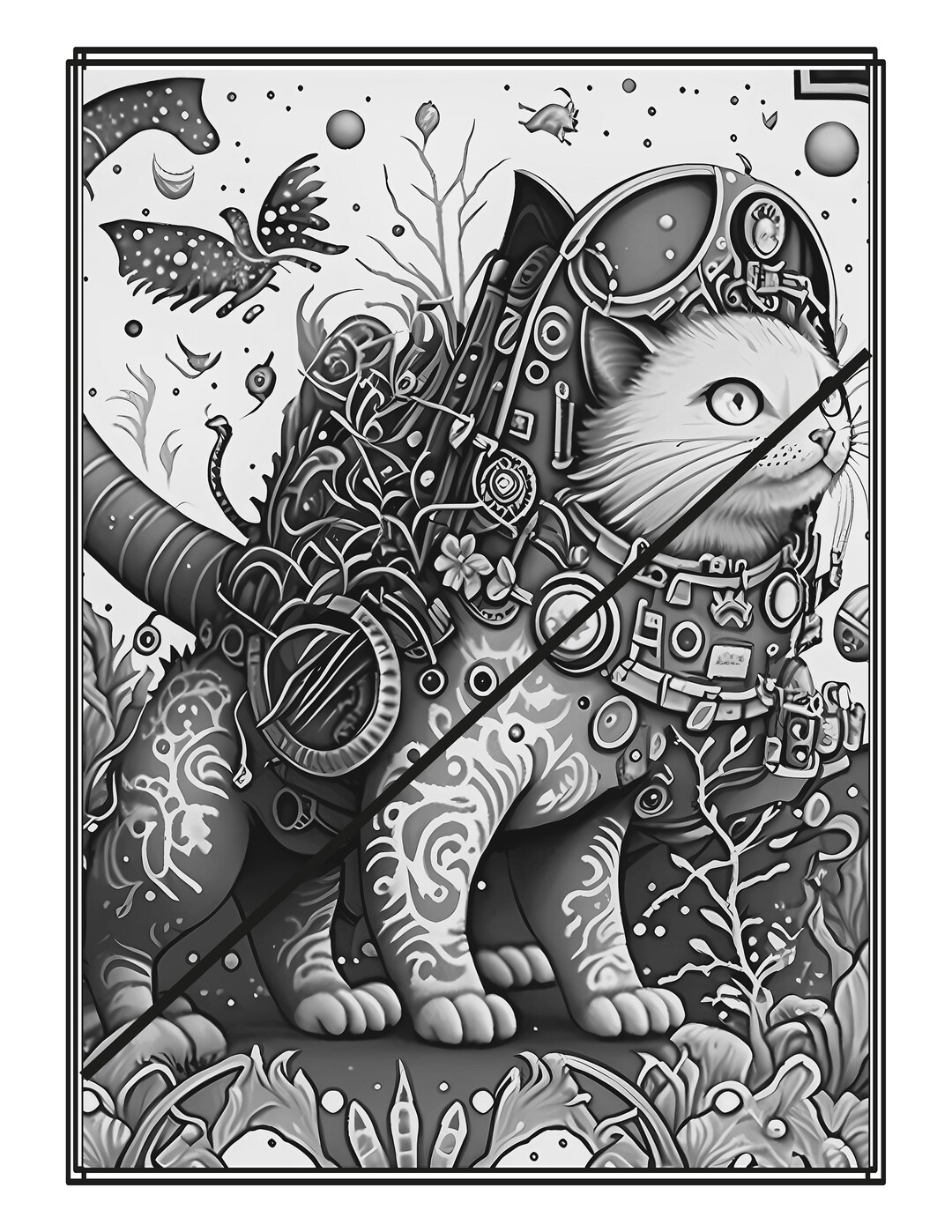 Cats in Space Space Catsuit Cat With Mechanical Etsy