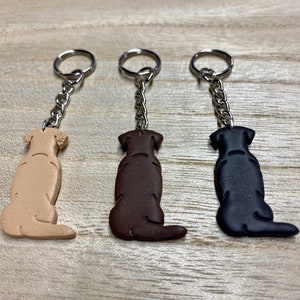 Labrador Polymer Clay Keychain