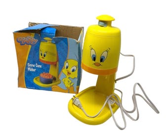 Máquina para hacer conos de nieve Tweety Bird vintage, pequeño electrodoméstico Looney Tunes Y2K