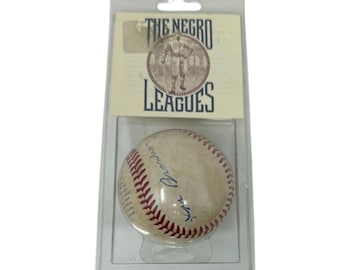Pelota de béisbol autografiada por Luther Branham, conmemorativa de la Liga Negra.