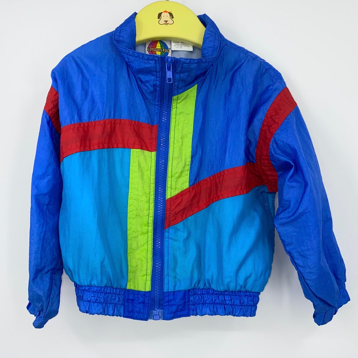 Vintage London Fog zip up jacket sz 2T windbreaker neon color Etsy