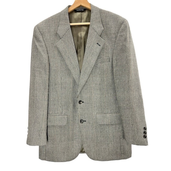 Vintage Burberrys tweed jacket mens 1970's glen pl
