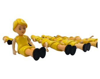 Casa de muñecas Little Tikes Madre Mujer gente Vestido amarillo cabello VTG