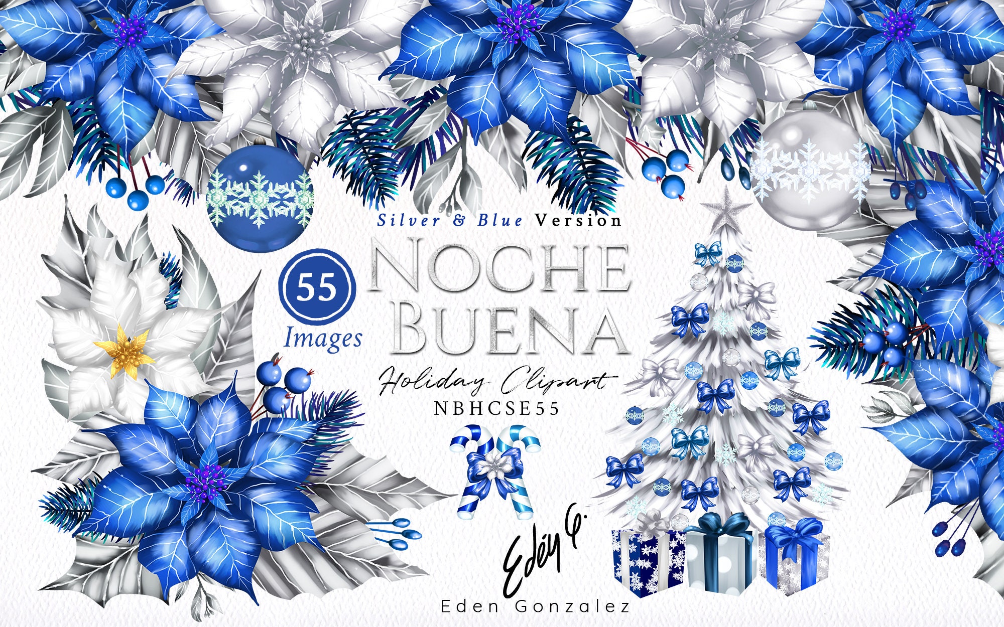 Christmas Blue/navy/silver/noche - Etsy Christmas Blue/navy/silver/noche - Etsy