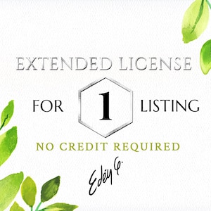 EXTENDED LICENSE | Eden Gonzalez / Commercial Use / One Listing/No credit Required