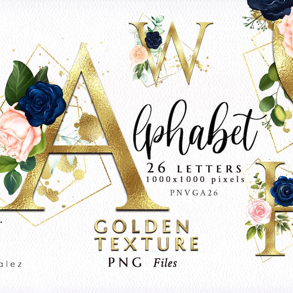 Floral Alphabet Clipart - Etsy UK