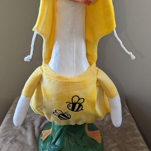 Goose Clothing, Goose Outfit Hoodie Yellow Swirl *3 OPTIONS, Geese Clothes, Porch Goose, Geese Outfits, cement or plastic goose size Lg