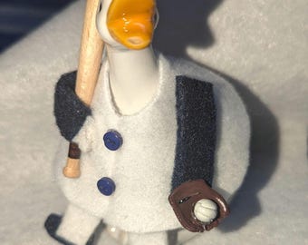 DESK GOOSE for 5-4.5 inch desk Goose. BASEBALL outfit. Goose Outfit for desk goose only.