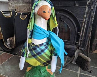 Porch Goose Outfit Fleece Hoodie with Scarf