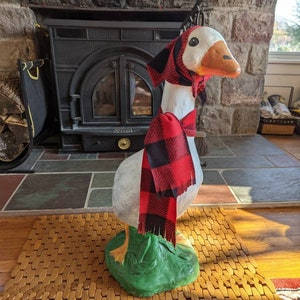 Porch Goose Outfit: Scarf & Head Wrap Set, White Stitching
