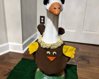Porch Goose Turkey Outfit Thanksgiving Size large 23"-28"