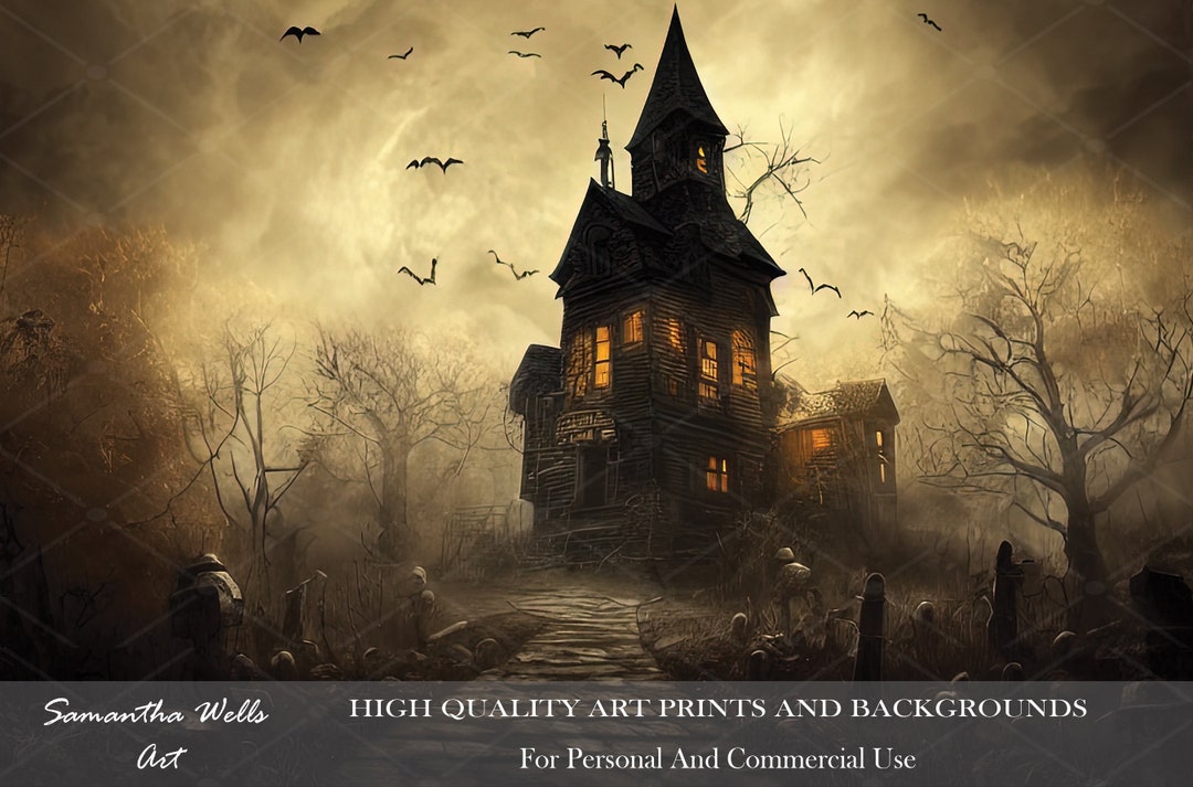 Dark Gothic Fantasy Haunted House Digital Download/art Print