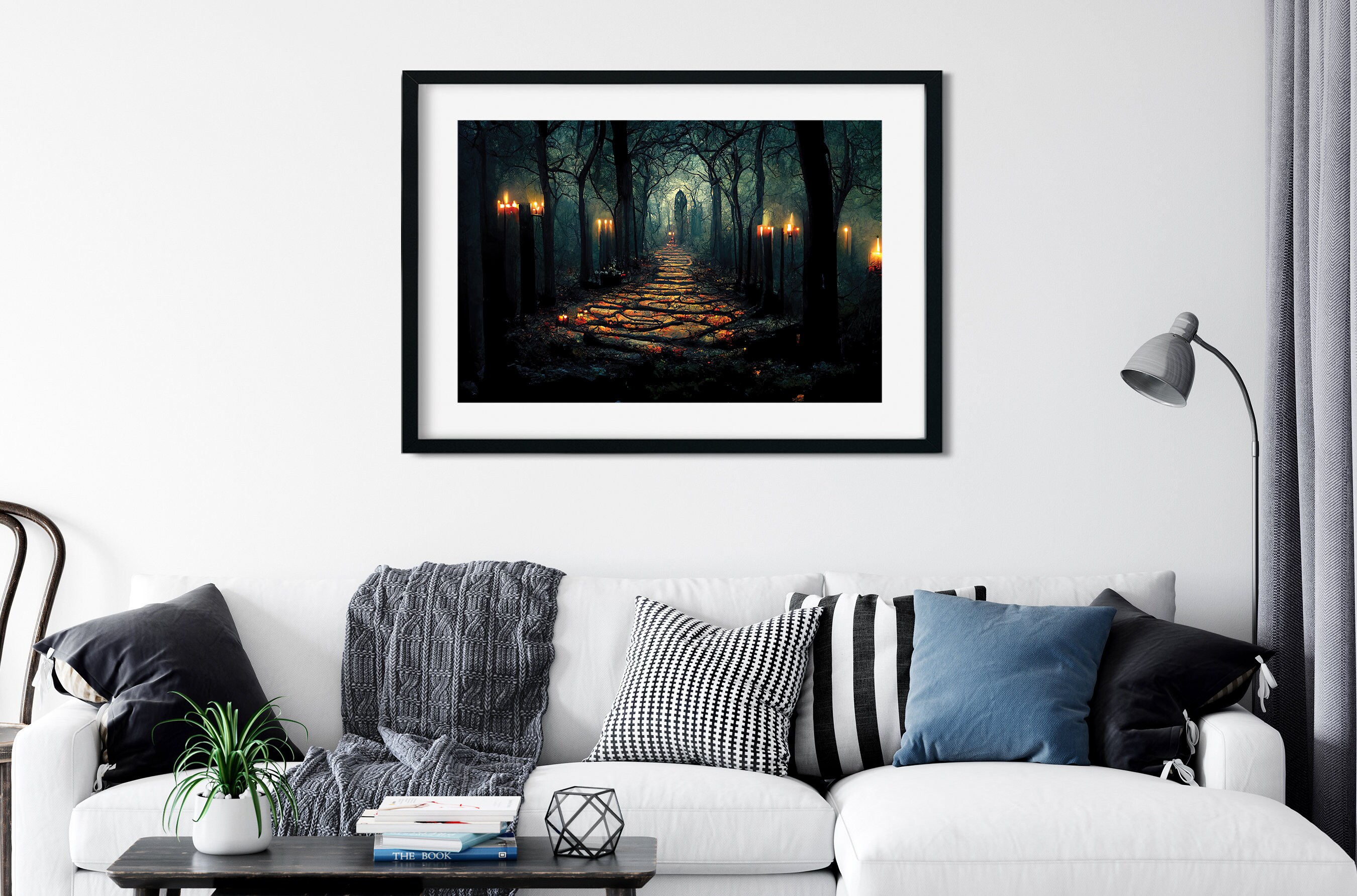 Dark Gothic Fantasy Candlelit Forest Digital Download/art