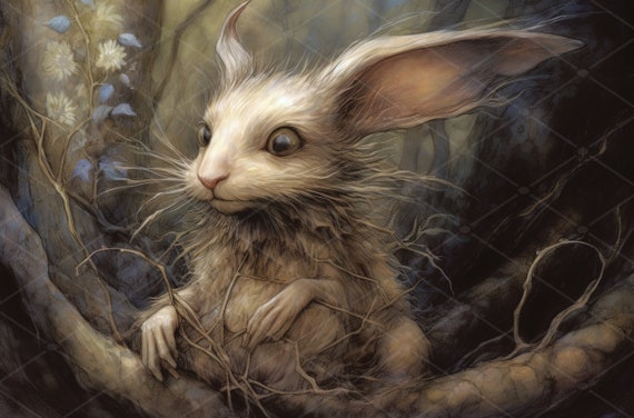◆Rabbit-PaperCutting-◆同梱あり Rabbit Digital Download/fantasy/cute/pet/art Print/animal