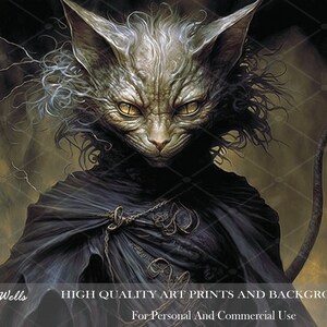 Cat Digital Download/Fantasy/Art Print/Animal/Artwork/Decor/Wall Art/Printable/Gift For All Occasions/Pet/The Magical Creatures Of Furnell