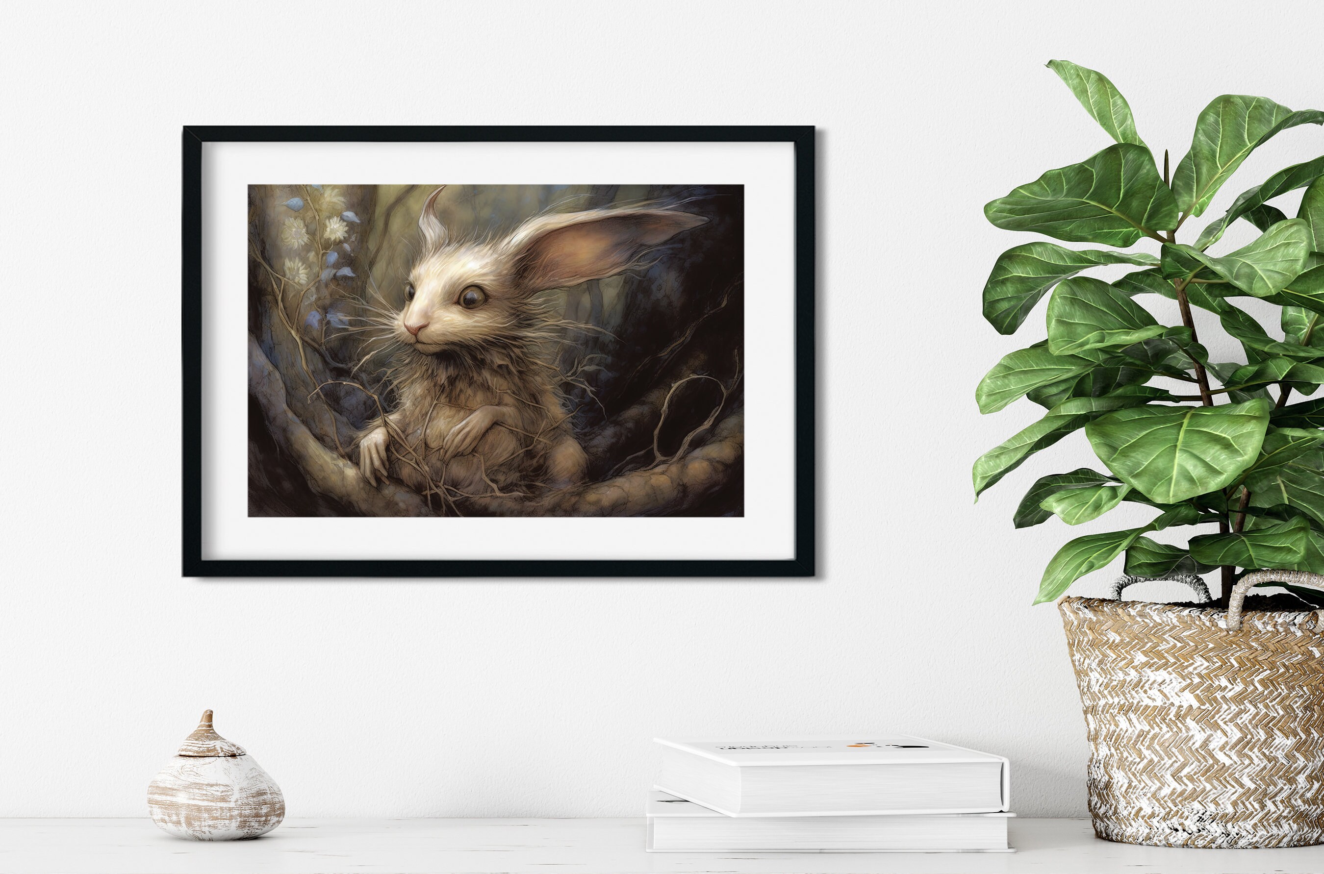 Rabbit Digital Download/fantasy/cute/pet/art Print/animal Rabbit Digital Download/fantasy/cute/pet/art Print/animal