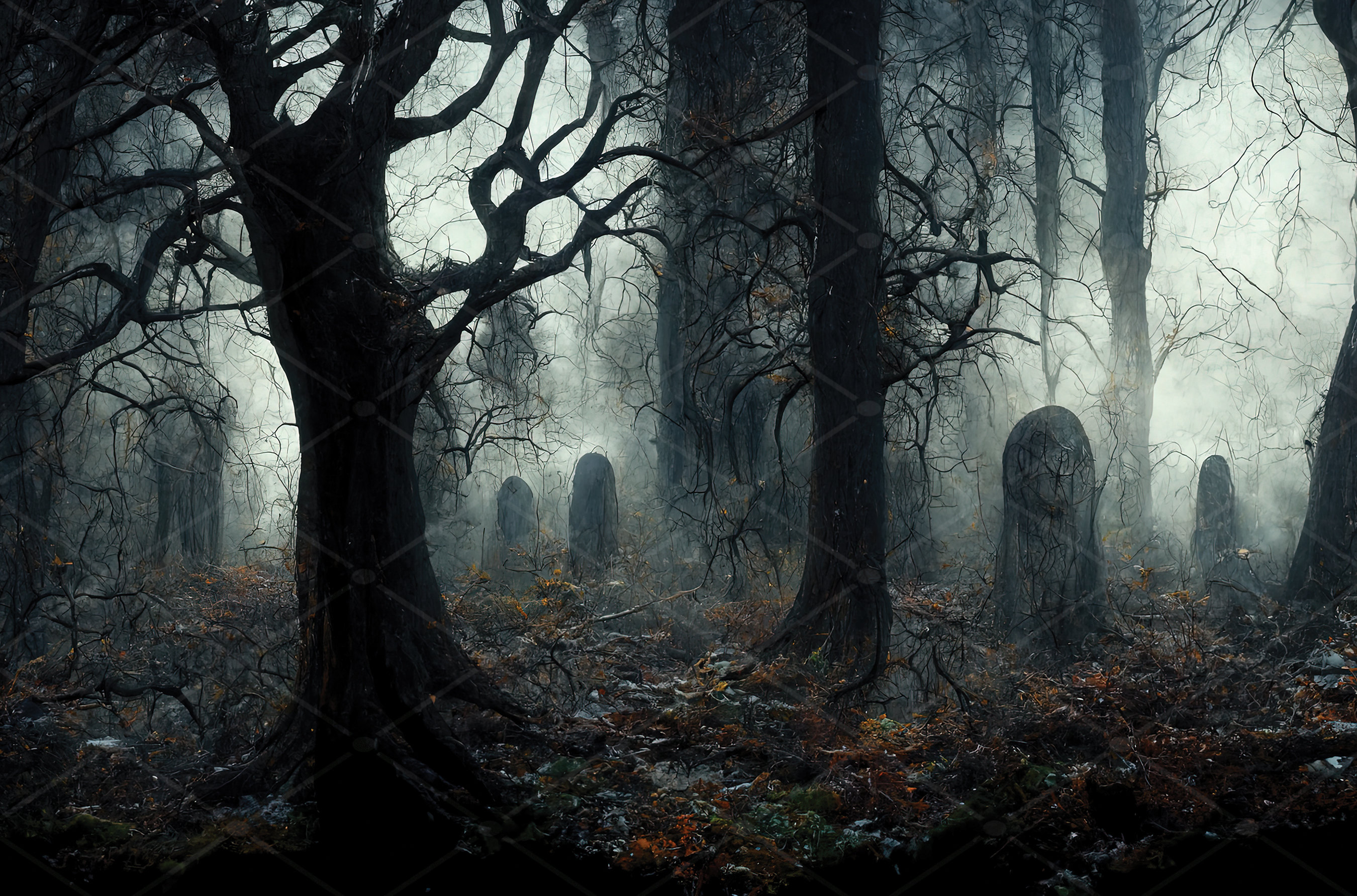 Dark Haunted Forest Art Print: Gothic Photoshop Background (digital  Download) - Etsy, image size:2700x1783