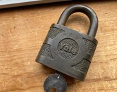 N W Norfolk and Western Railway Yale Brass Signal Lock keyed for NKP Nickel Plate Road w key