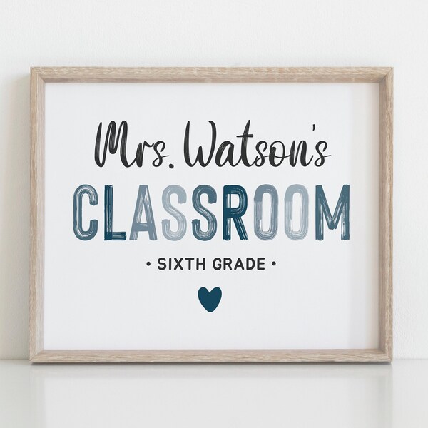 Printable Blue Classroom Decor Etsy