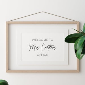 DIGITAL DOWNLOAD • Office Decor • Office Name Sign • School Office Sign • School Counselor Wall Art • School Decor • Teacher Name Sign