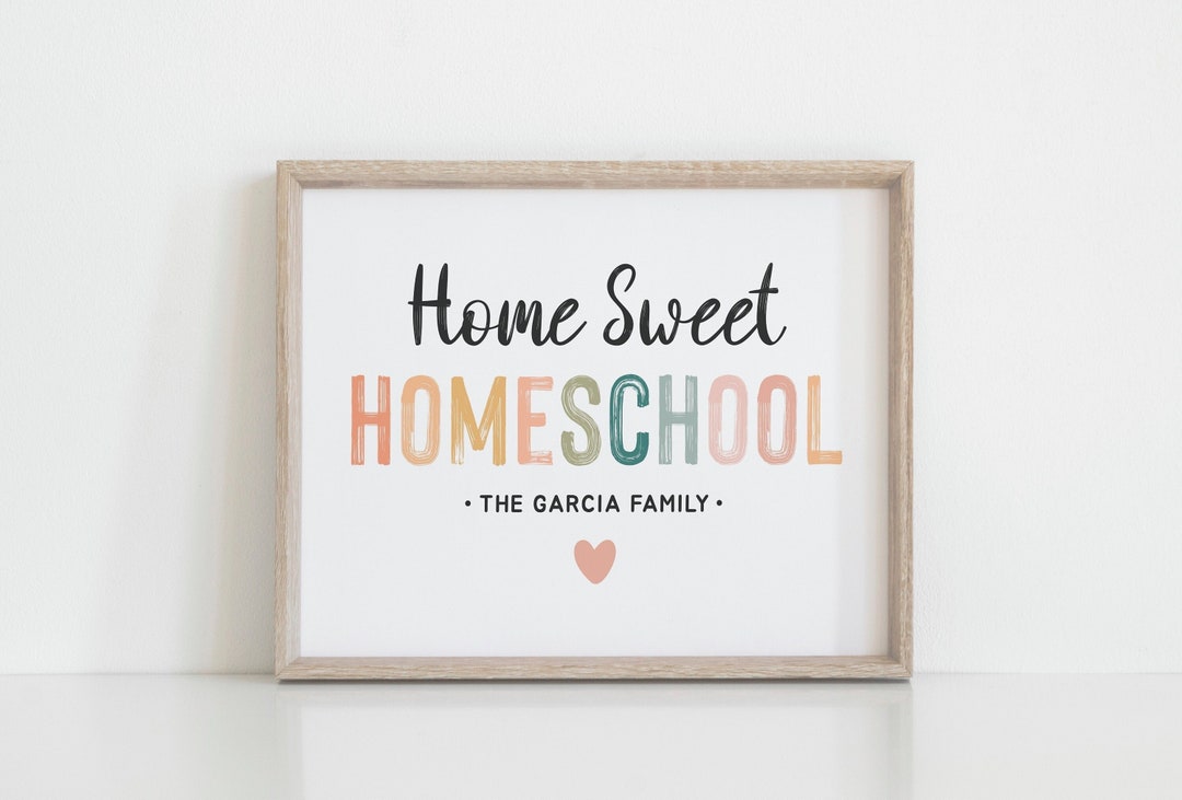 DIGITAL DOWNLOAD Home Sweet Homeschool Sign Homeschool Printable Wall ...