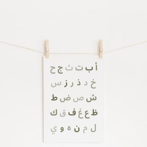 DIGITAL DOWNLOAD • Arabic Wall Art Kids • Arabic Alphabet Numbers Set ...