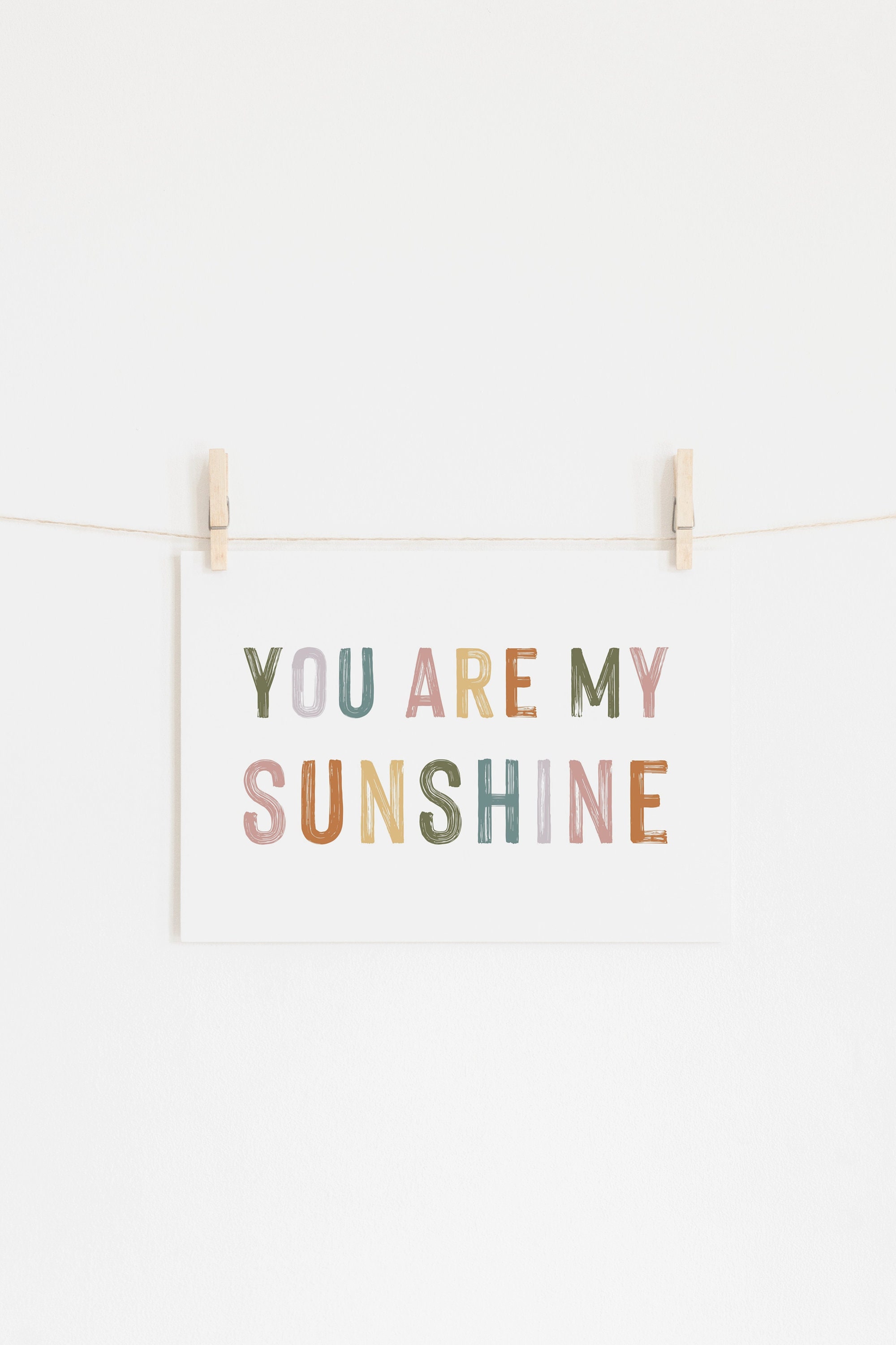 DIGITAL DOWNLOAD You Are My Sunshine Wall Art Nursery Etsy