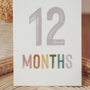 DIGITAL DOWNLOAD Monthly Milestone Cards Rainbow Printable Monthly