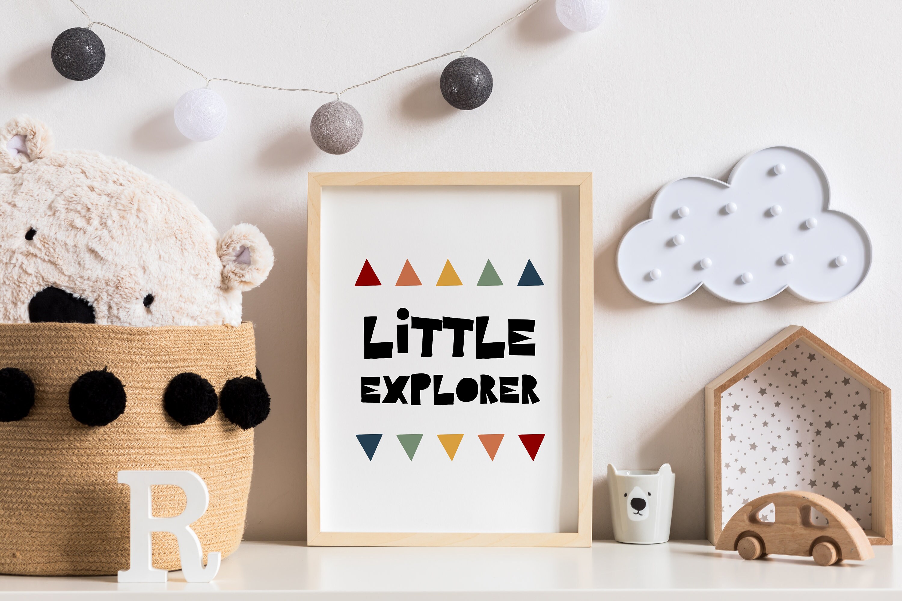 Little Explorer Nursery Decor Rainbow Kids Room Decor Etsy