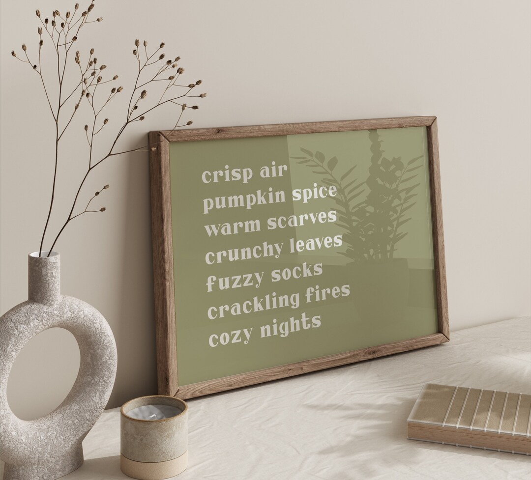 DIGITAL DOWNLOAD Fall Decor Sign Autumn Decor Fall Wall Art Printable
