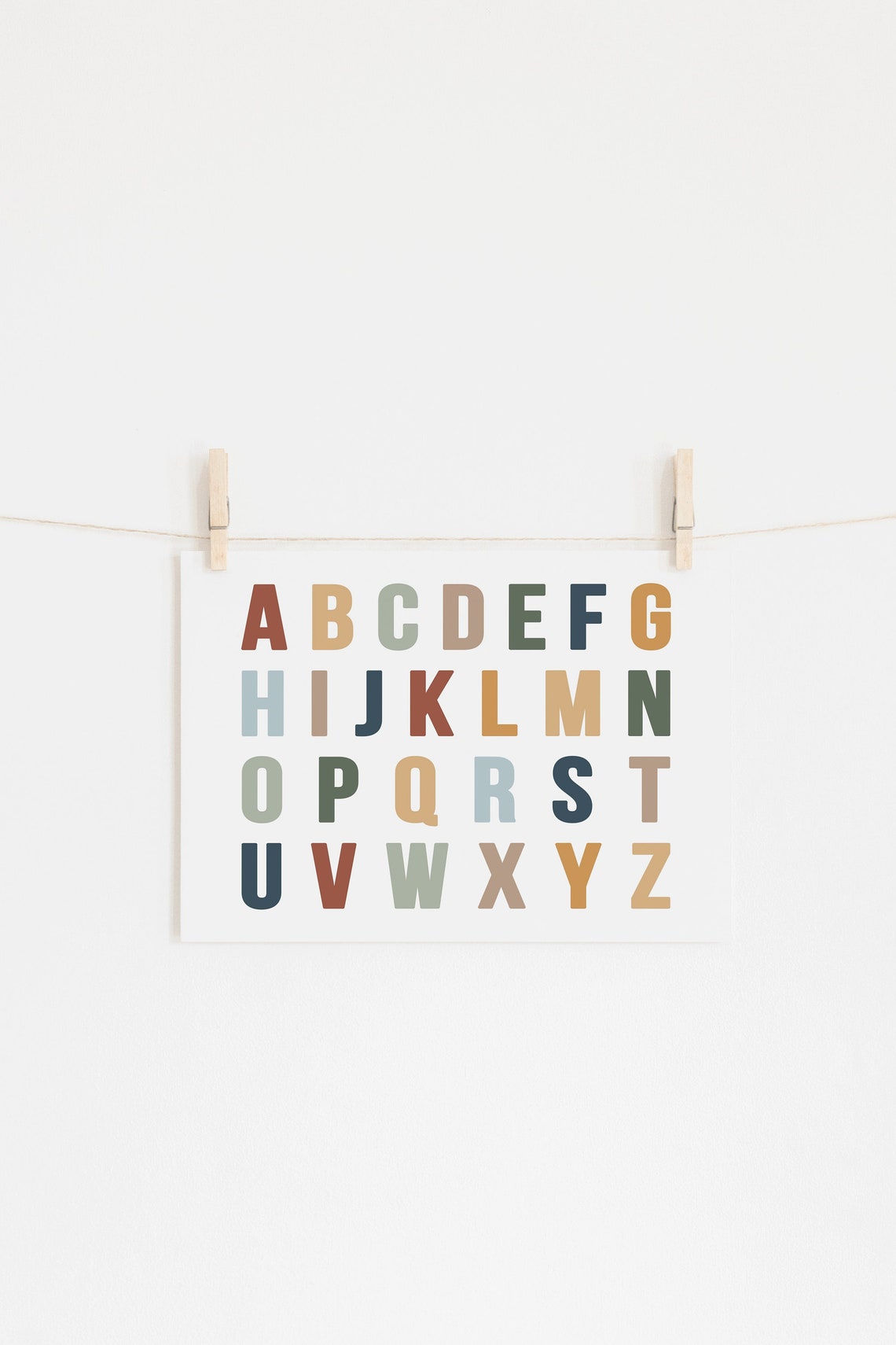 DIGITAL DOWNLOAD Alphabet Poster Printable Horizontal | Etsy