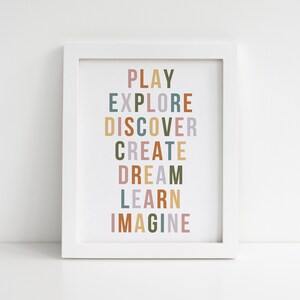 Playroom Decor Kids Room Decor Nursery Decor Kids Room Wall Art Playroom Sign Toddler Room Decor DIGITAL DOWNLOAD Printable Wall Art Rainbow image 2