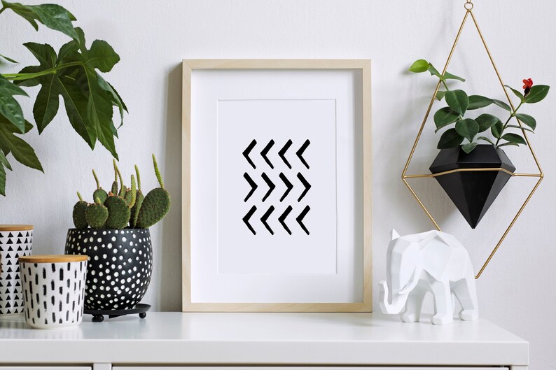 Printable Wall Art Geometric Art Black and White Prints Etsy