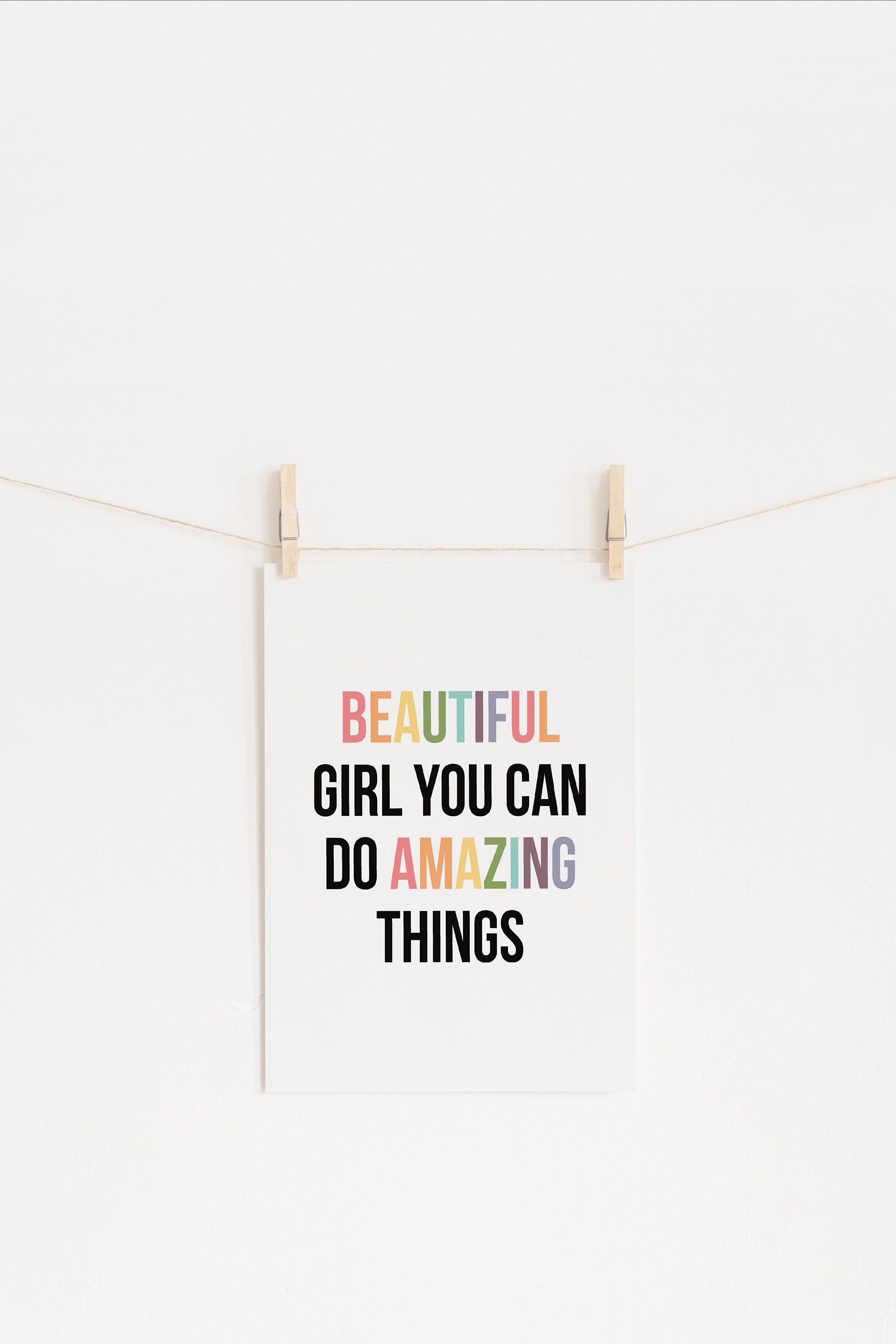 Beautiful Girl You Can Do Amazing Things Printable Wall Art Etsy
