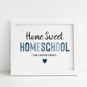 DIGITAL DOWNLOAD Home Sweet Homeschool Sign Homeschool Printable Wall ...