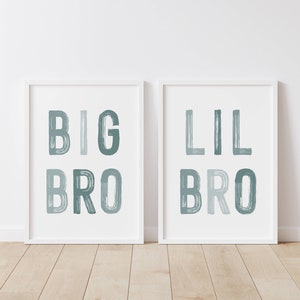 DIGITAL DOWNLOAD Big Bro Lil Bro Sign Brothers Sign Boys - Etsy