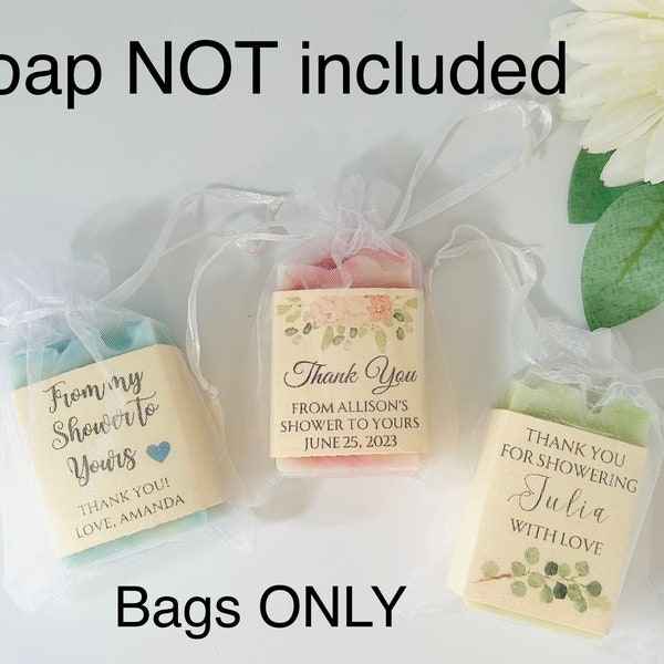 Soap Favor Mesh Bags / Soap favor bags / SET of 5