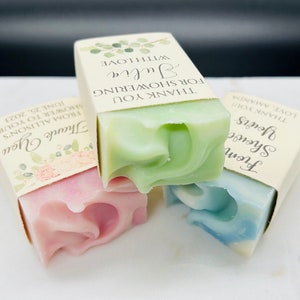 Baby Shower Soap Favors / Handmade / Baby sprinkle / Bridal shower / Wedding / Fall / Boy / Girl / Pink / Blue / From my shower to Yours image 2