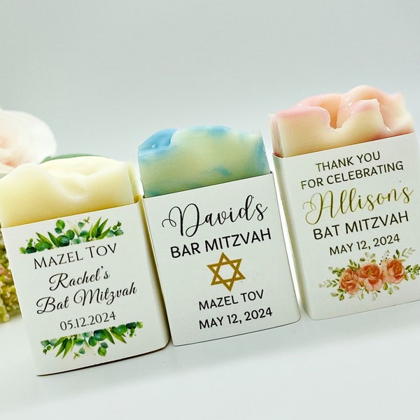 Bat Mitzvah Favors / Bar Mitzvah Favors / Handmade soap bars party favors