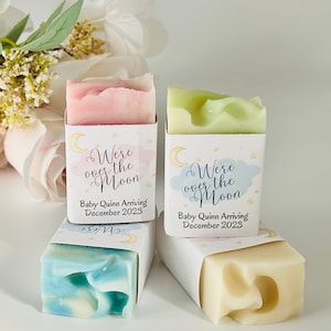 Over the Moon Baby Shower Soap Favors / Girl Boy / Thank you gift idea for party guests / Baby Sprinkle